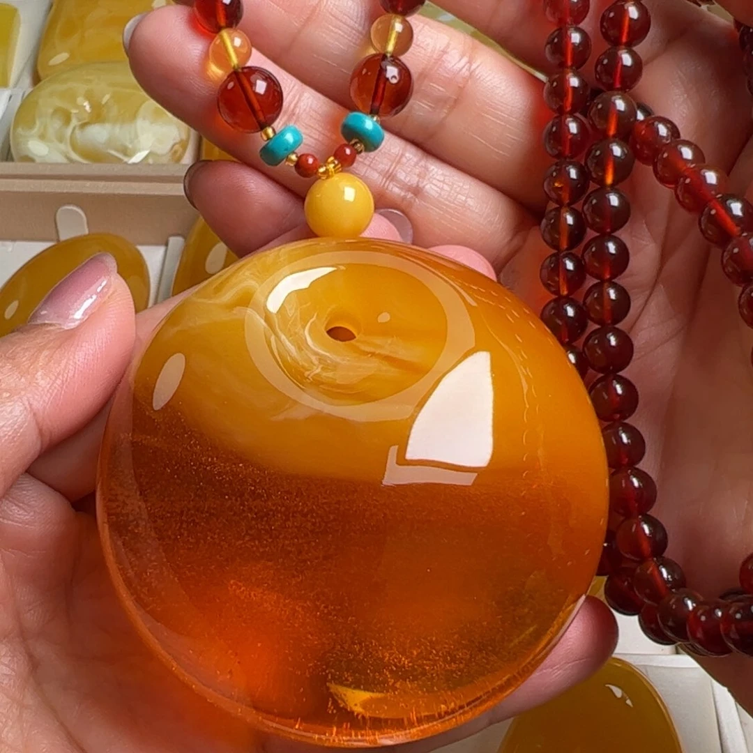 蜜蜡毛衣链未镶嵌无优化