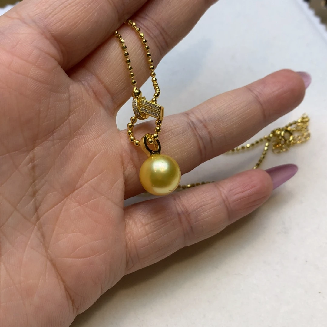 颈饰银S925镶嵌海水珍珠