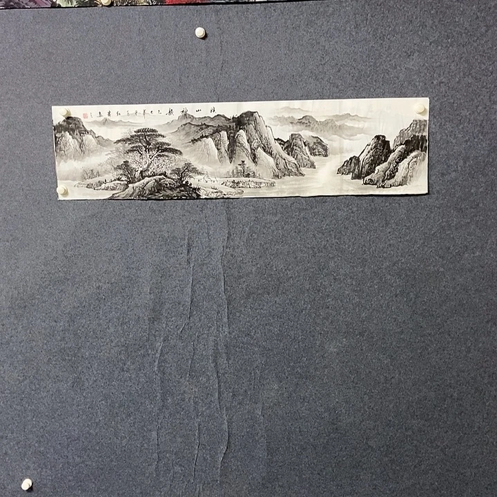 国画四尺对开水墨一幅