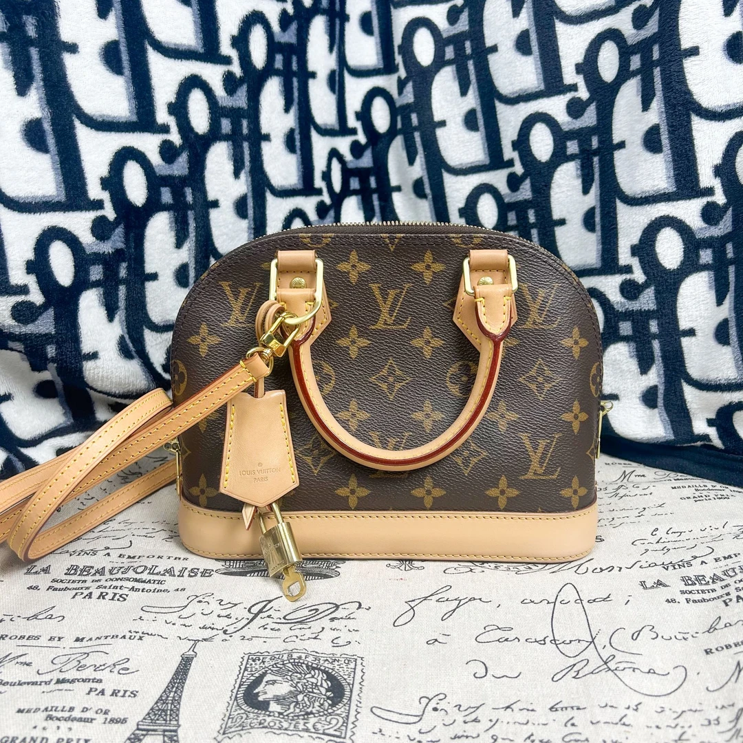 95新  LouisVuitton/路易威登 LV贝壳BB 全原编码芯片 手提斜挎