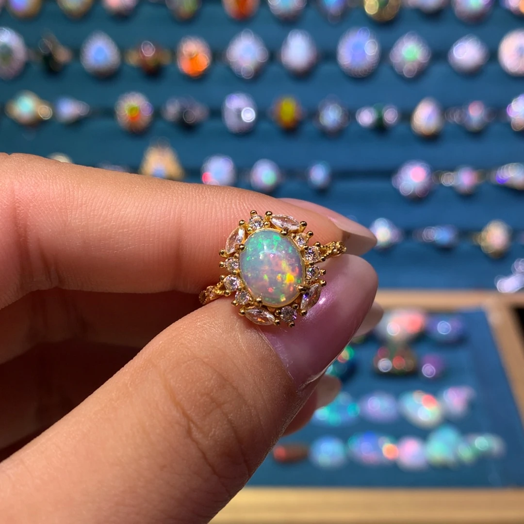 欧泊银S925镶嵌戒指款