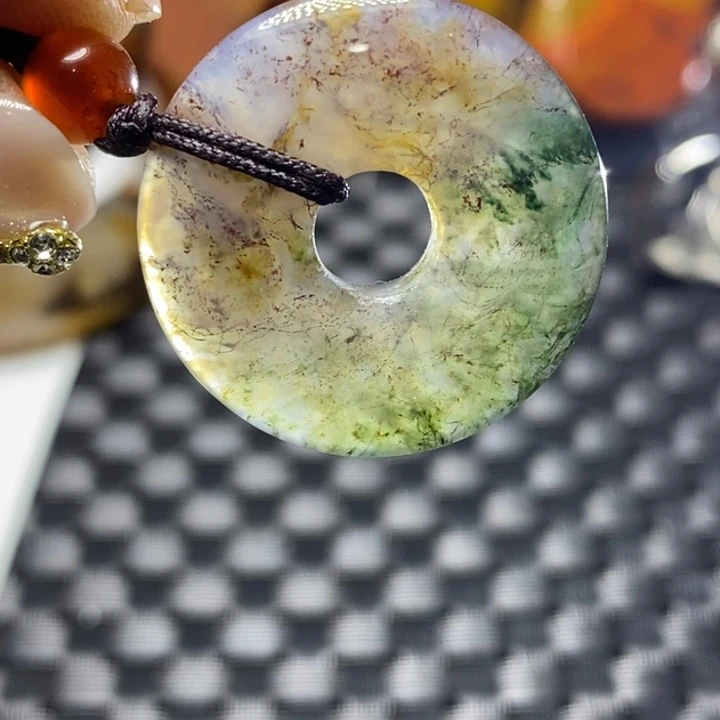 玛瑙/玉髓颈饰足银镀金镶嵌渺**我