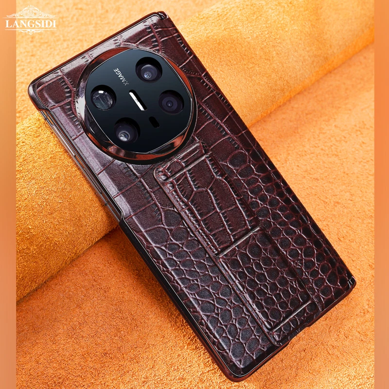 适用华为matex6手机壳新款真皮个性轻奢x5/x3典藏版高档全包防摔