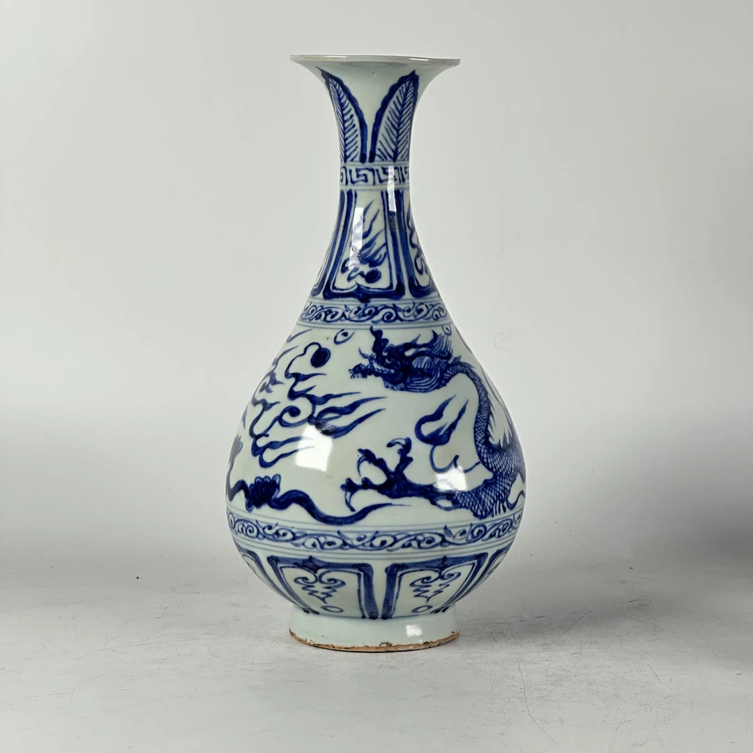 青花龙纹玉壶春瓶收藏鉴赏