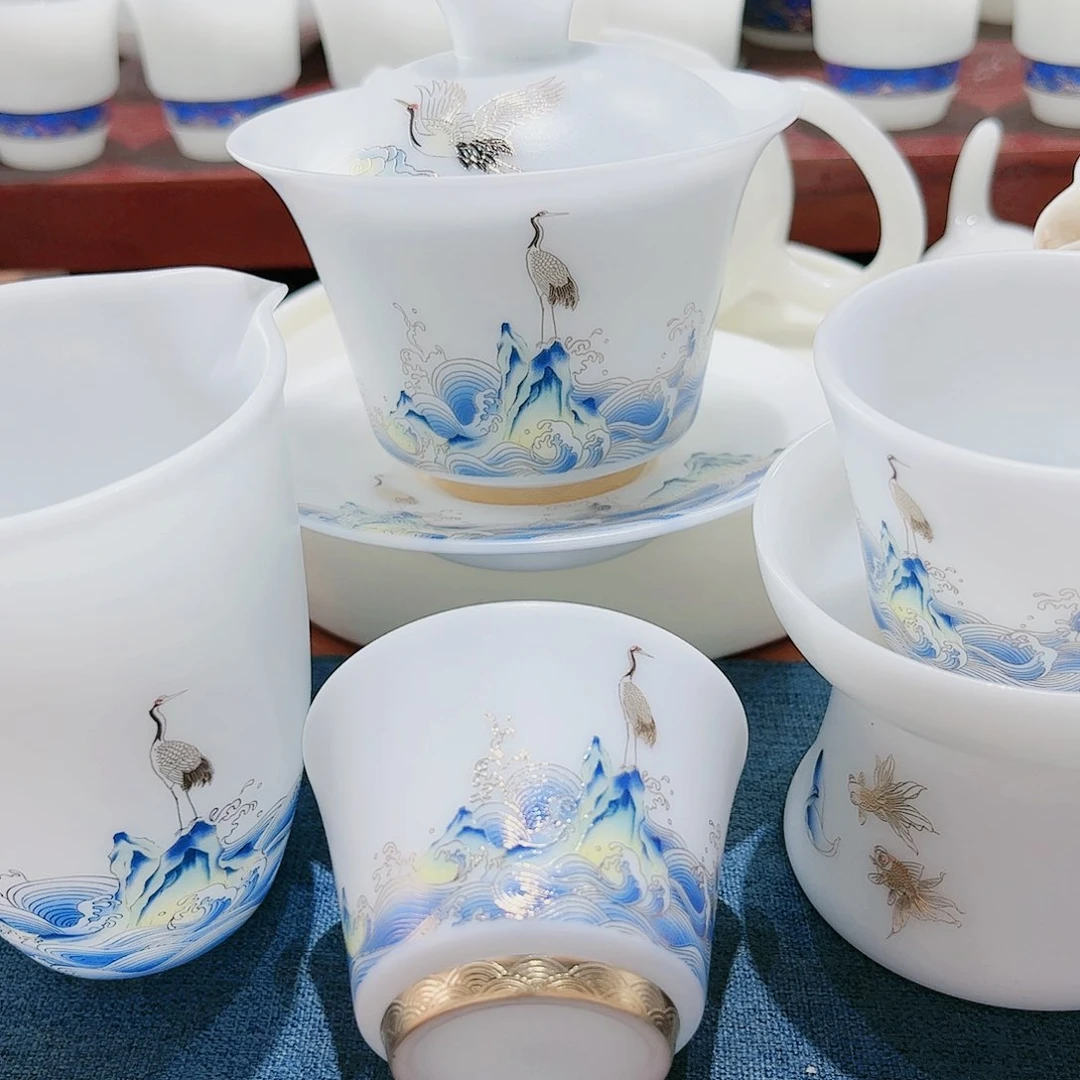 瓷片素烧高冰150cc加6杯套组