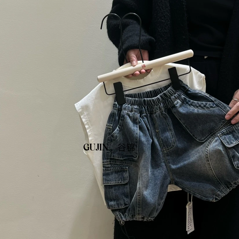 B4-3。907133 韩版休闲儿童牛仔裤