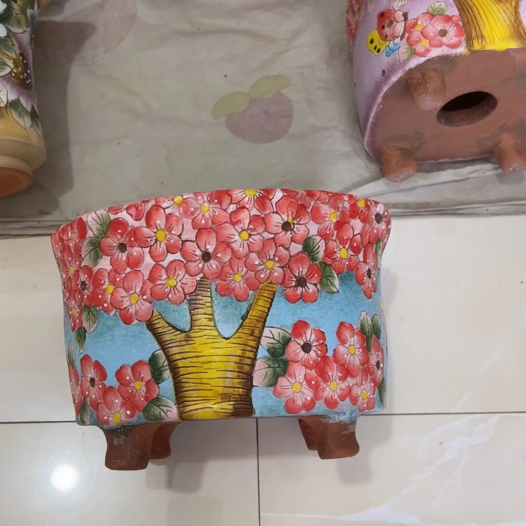 景德镇陶瓷花盆长17宽15高12.5景德镇陶瓷花盆