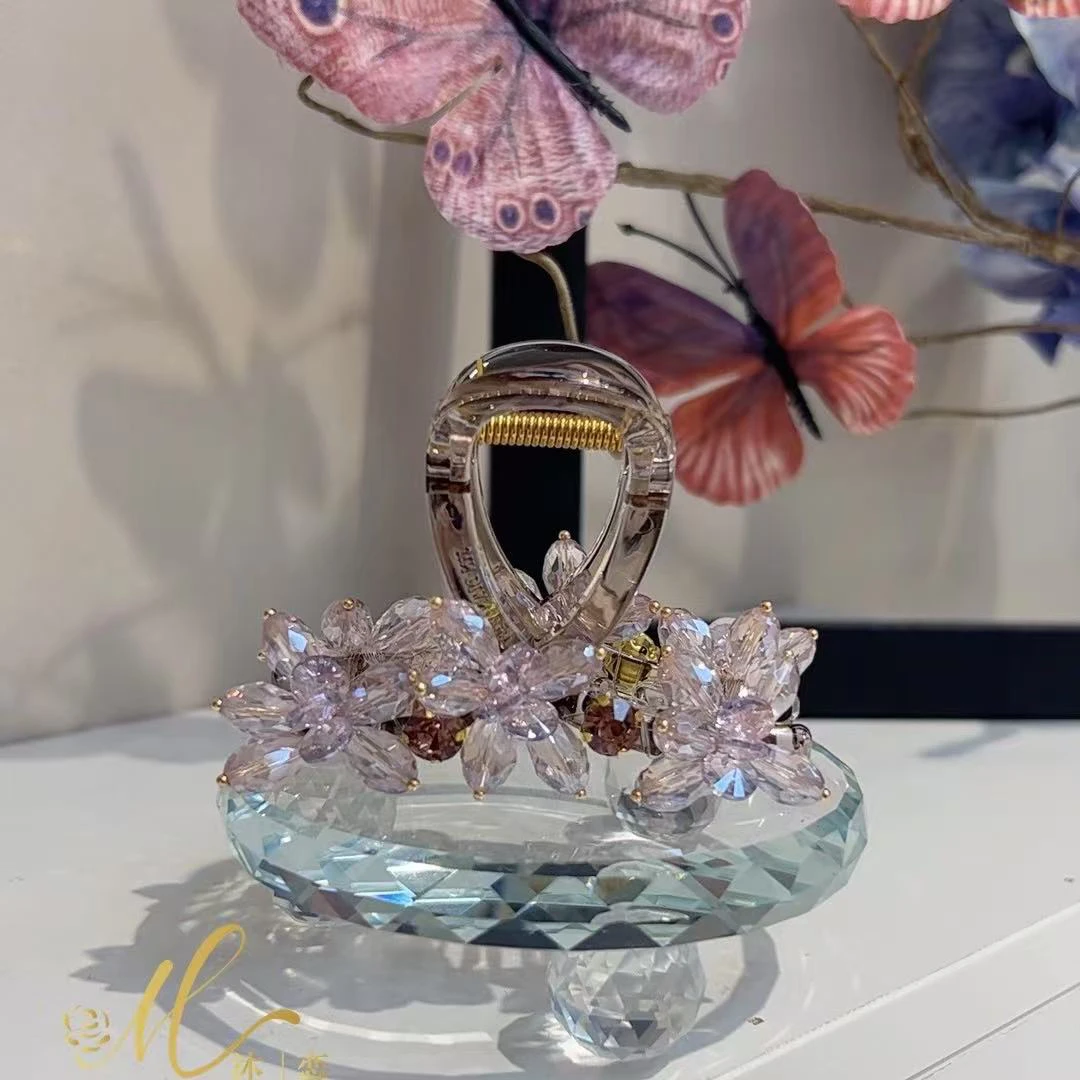 E170【晶石8CM抓夹】精致发饰气质超仙头饰韩版发夹