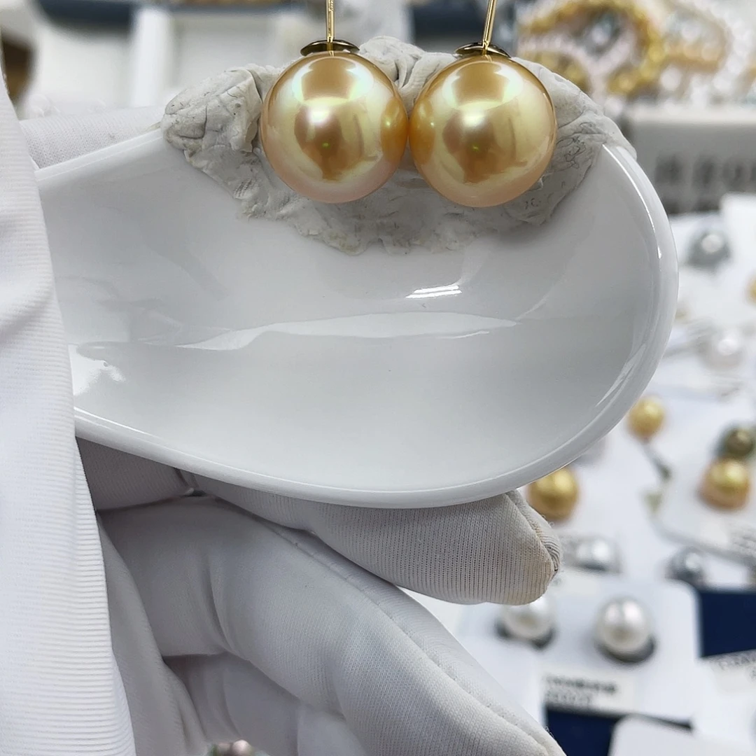 蕾***蕾未镶嵌海水珍珠裸珠13.99mm金珠