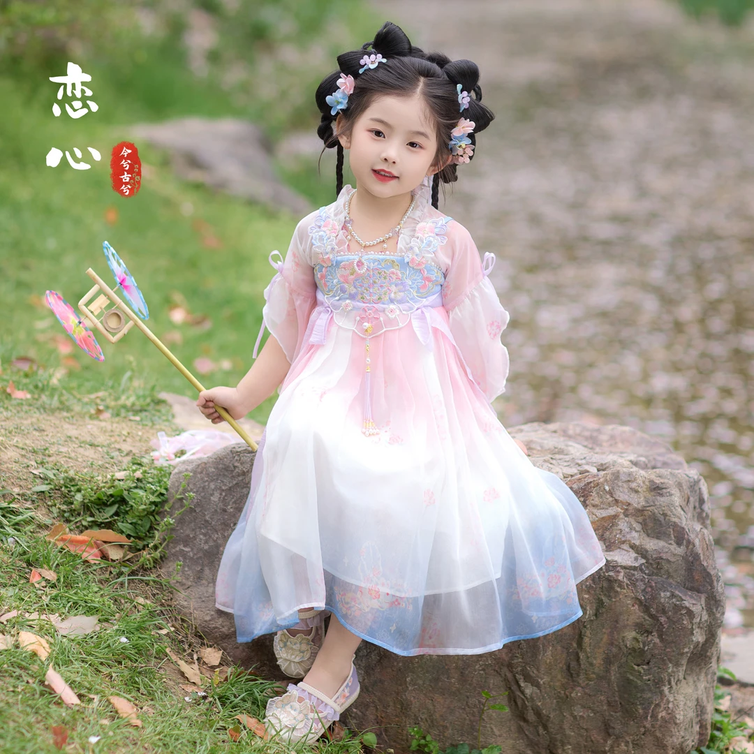 今兮古兮【恋心】女童汉服夏季公主裙中国风六一古装女孩古风连衣裙