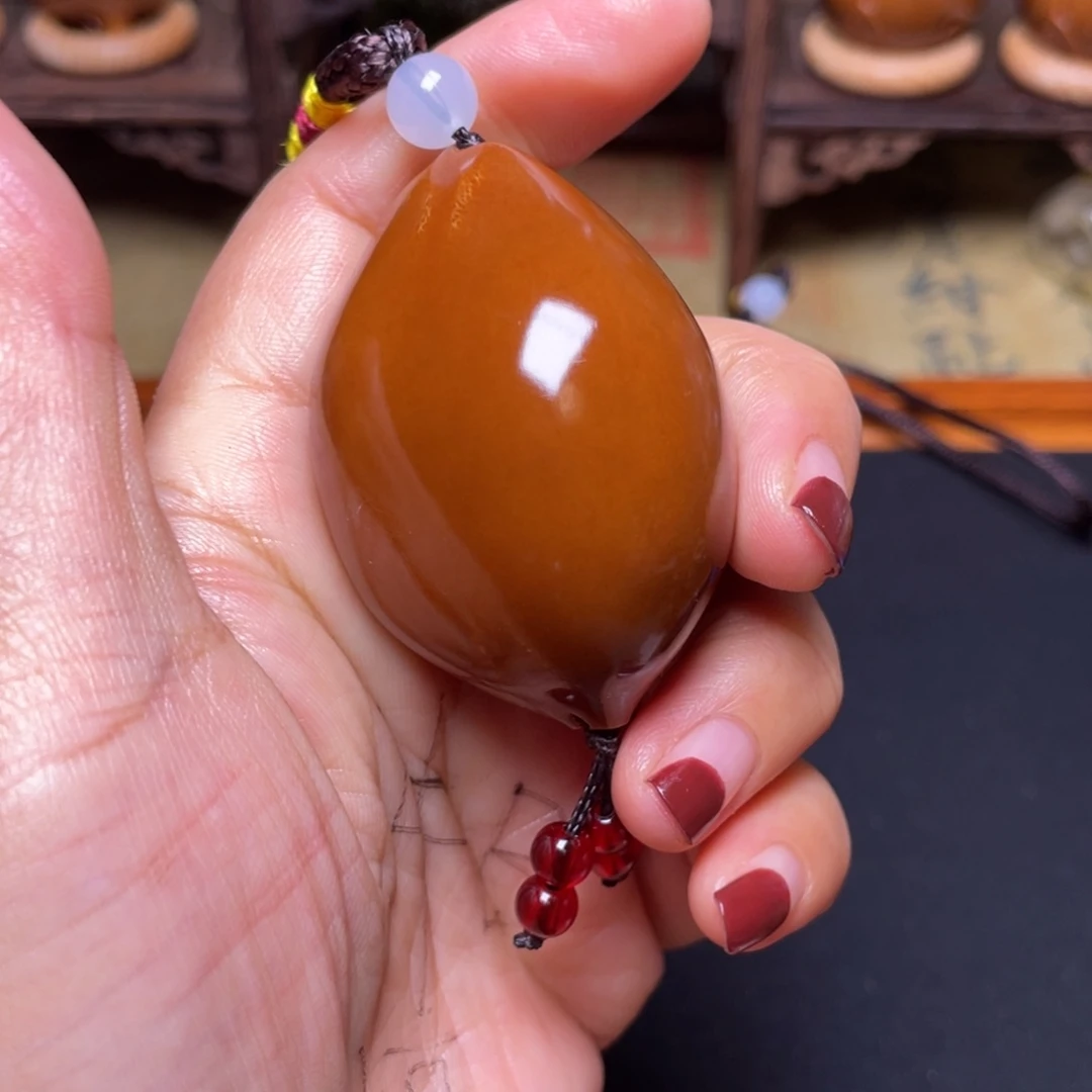 橄榄核吊坠一线天37穿配