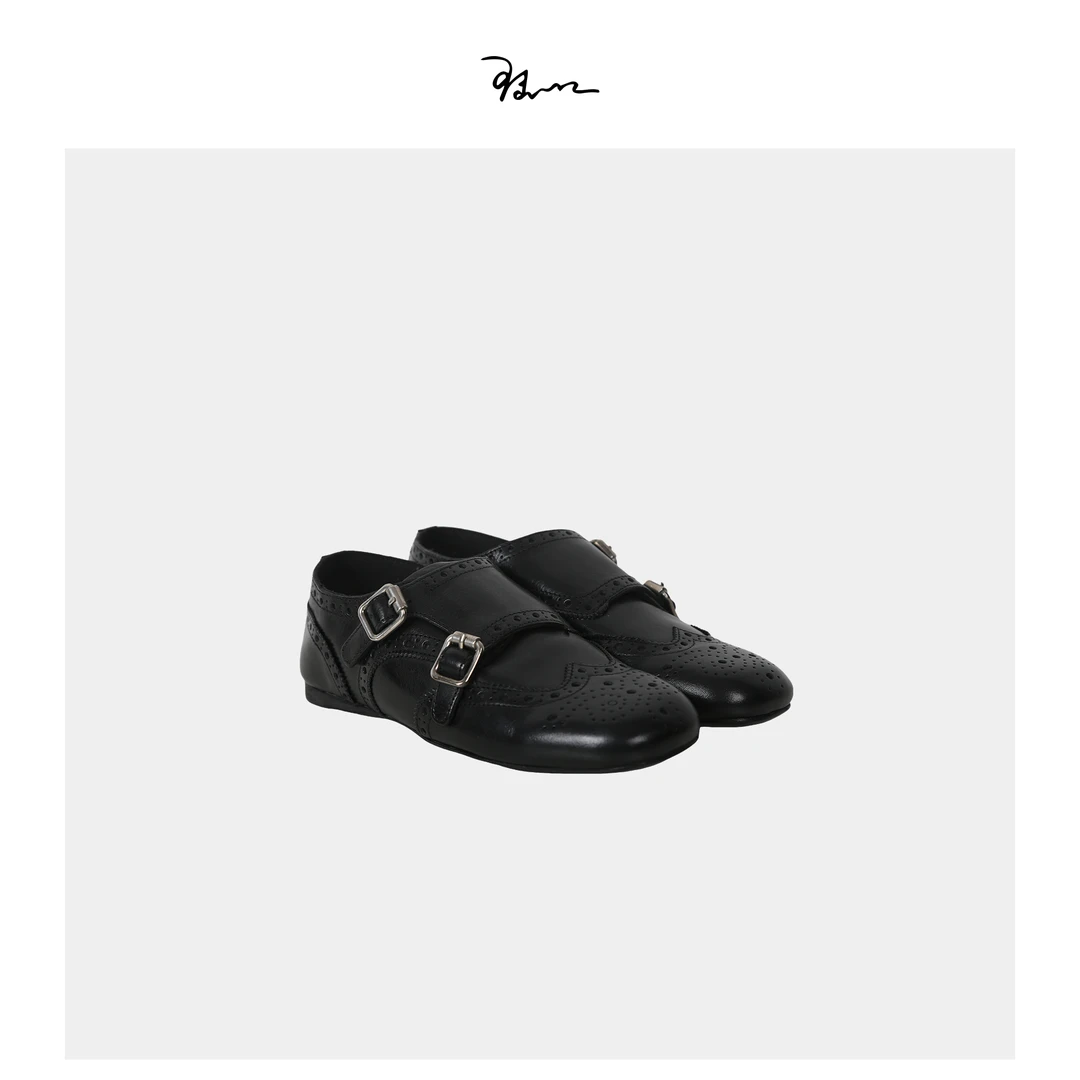 【黑擦色】陆一口定制手工皮底巴洛克皮鞋