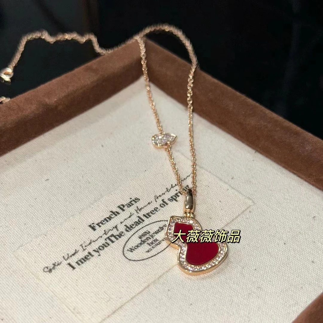 铜合金项链 轻奢红色葫芦项链-67033