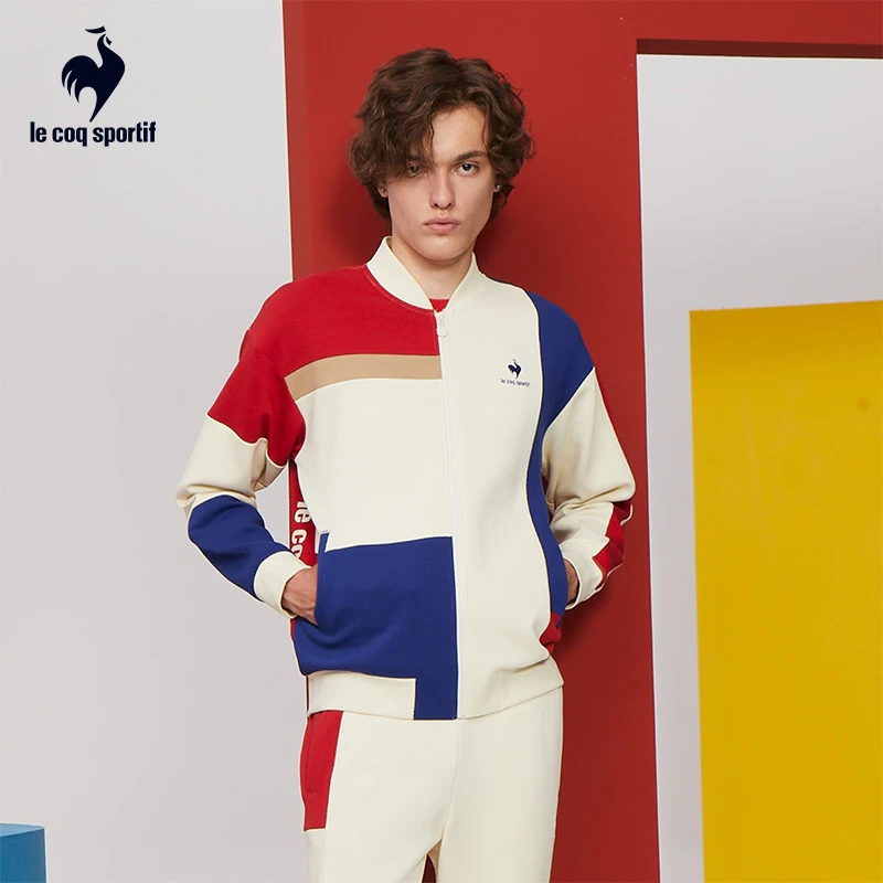 乐卡克法国公鸡25年秋季新款男女撞色时尚休闲外套L253MECTJK01