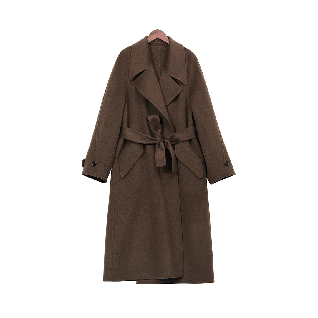 【婧文专属】长款双面呢羊绒外套CR242285