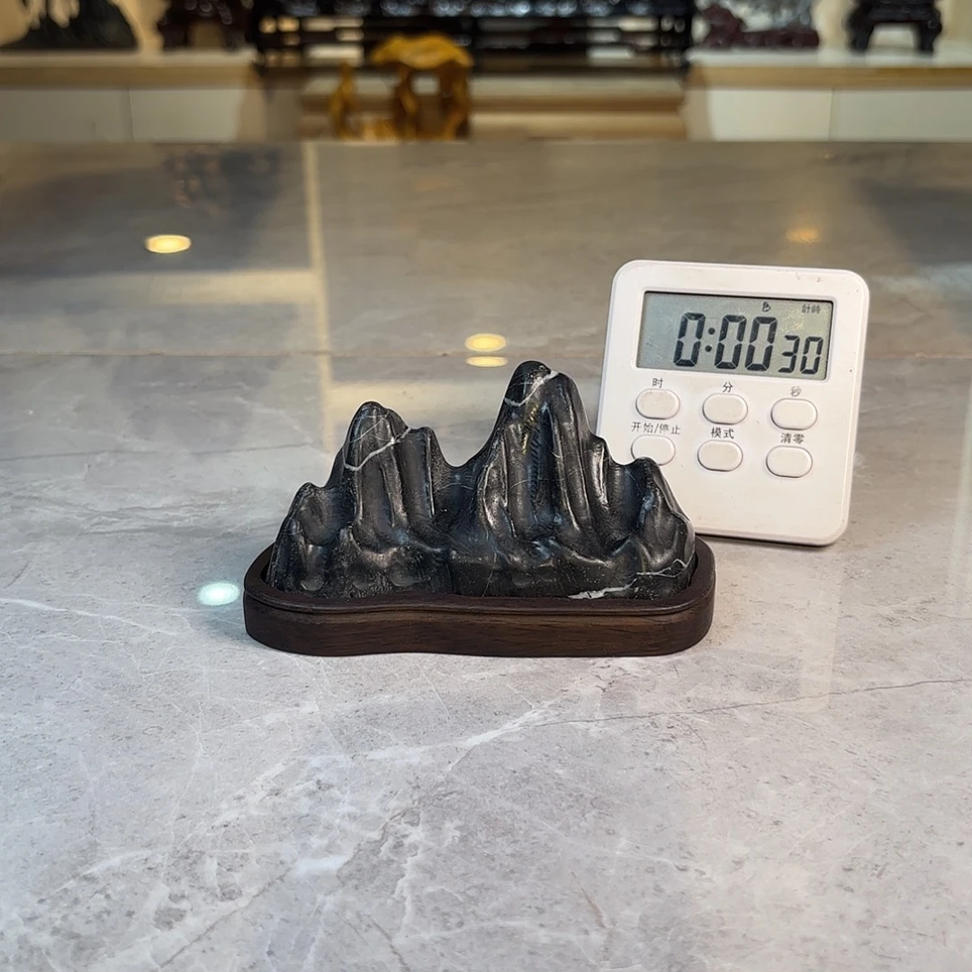 品***茶灵璧石手工雕刻奇石摆件