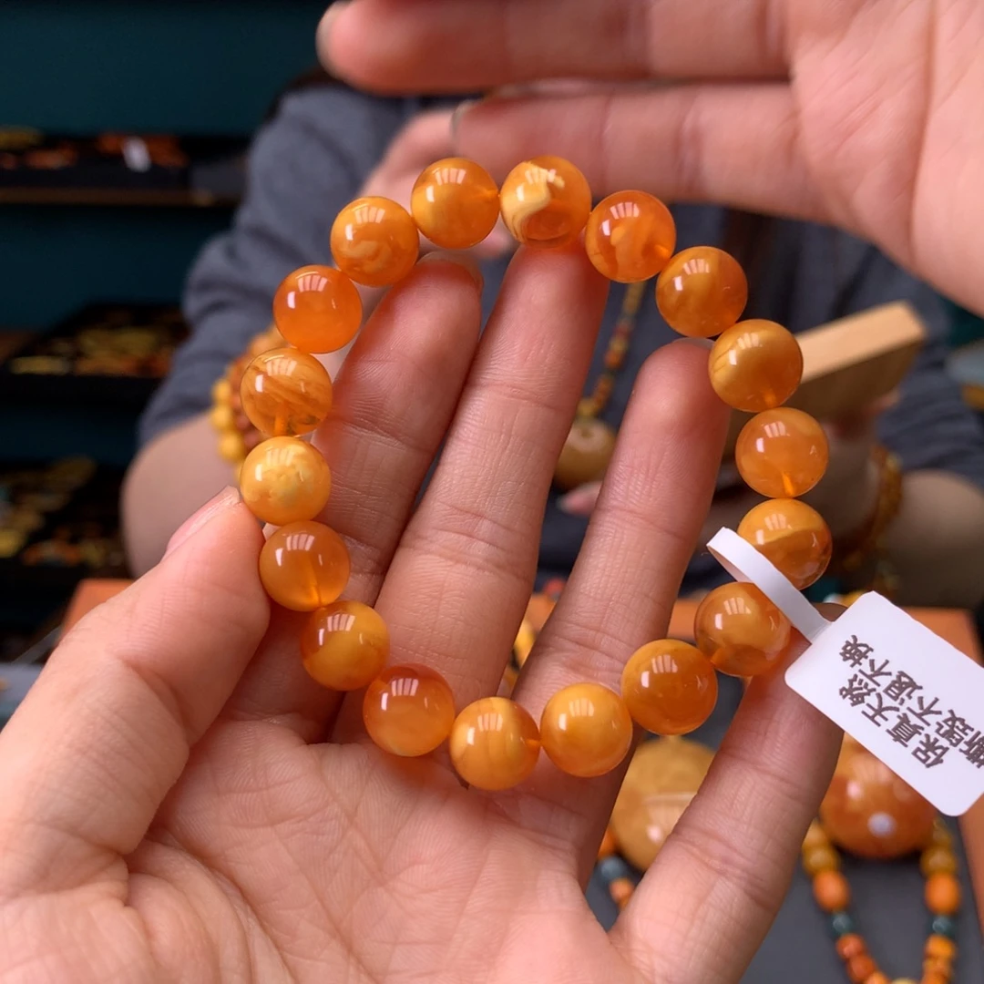 蜜蜡未镶嵌手串天然