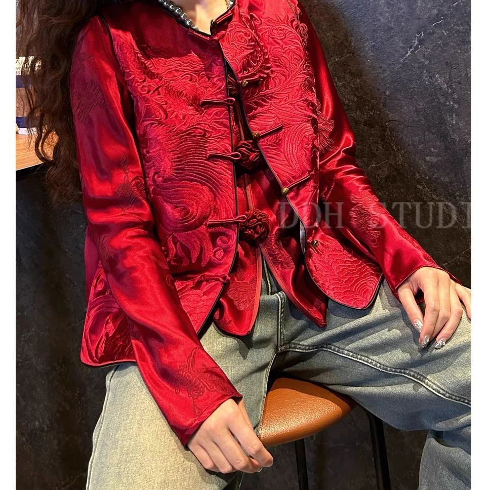 『连年有余』冬季款国风连年有余吉祥喜庆马甲