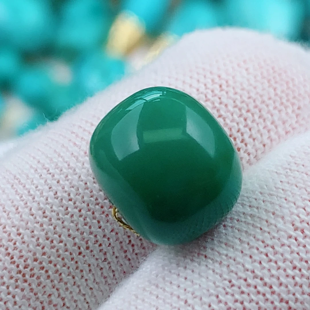 未镶嵌绿松石珠宝奇石11.2m m