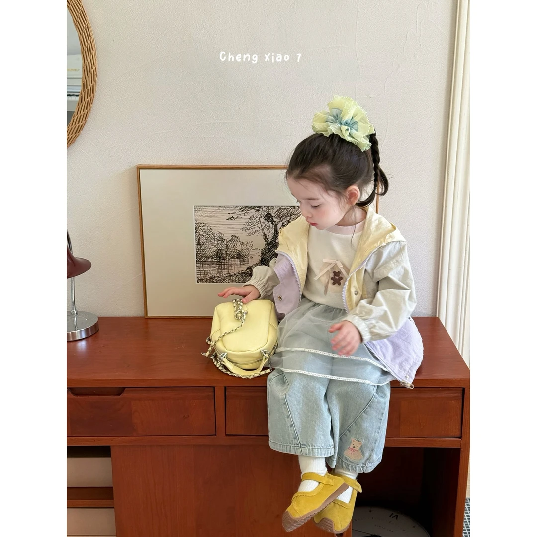 橙小7·25秋~蝴蝶结小熊T恤XQ55070（汉服）