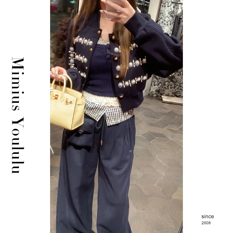 【mimius】Q 早春重工钉珠外套+背心+休闲长裤 G02109