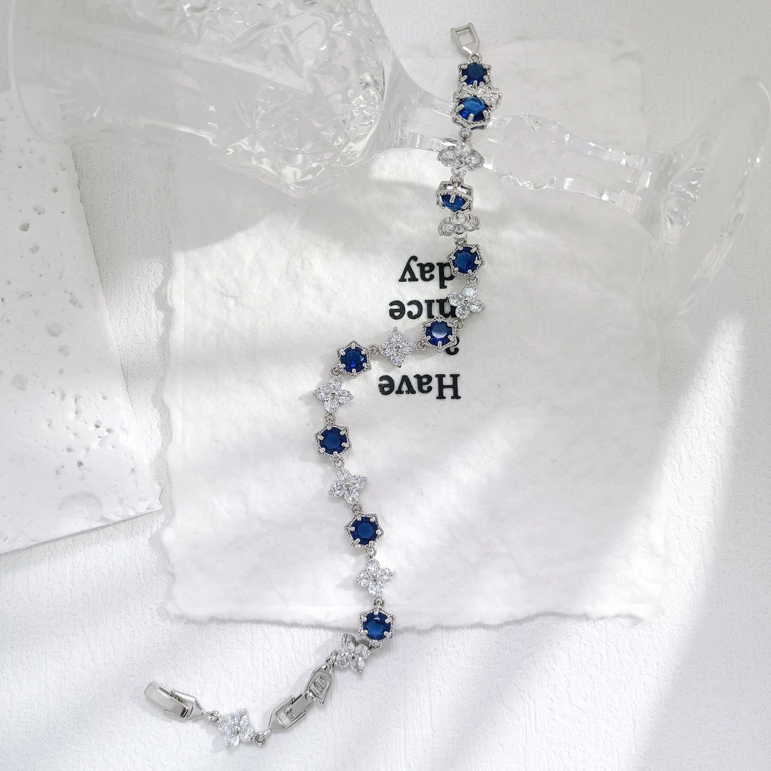 铜合金合成锆石脚链 KDMX-51672 脚链欧美时尚精致小众高级感