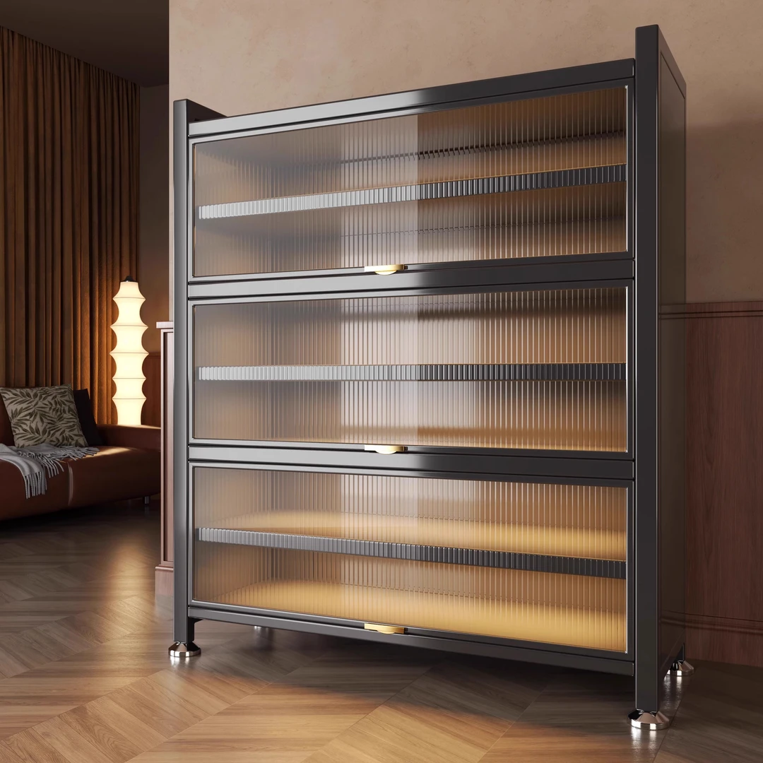 【年底清仓】钢制鞋柜家用落地多层防尘鞋架门口室内玄关大容量储物