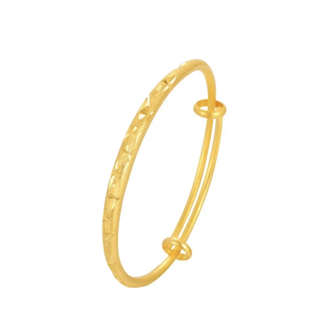 铜合金手镯 古法满天星推拉手镯 轻奢高定版 女