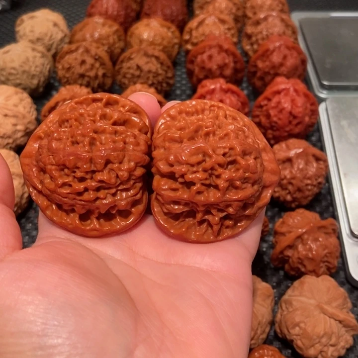 H****把件文玩核桃52.8尺寸官帽1523