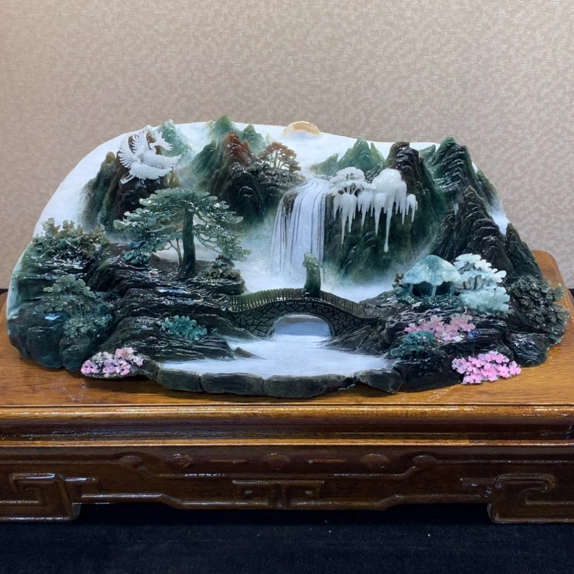 【闪购商品】未镶嵌蛇纹石玉摆件覆膜