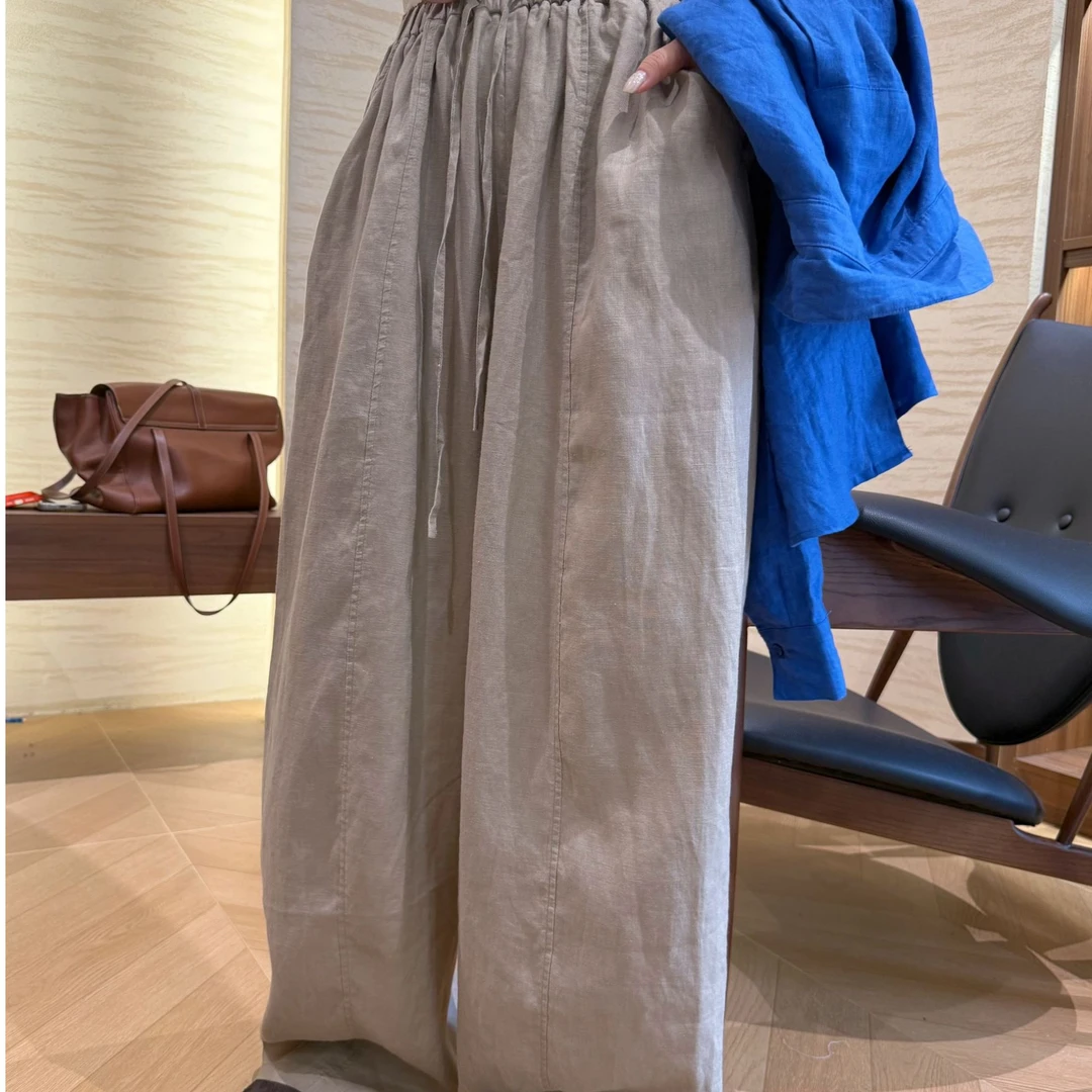 XMM.【松弛感天花板亚麻裤】时尚百搭潮流显瘦洋气宽松夏透气GZ9198
