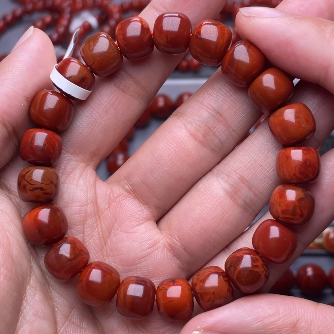 南红玛瑙未镶嵌南红玉石11mm瓦西老型手串