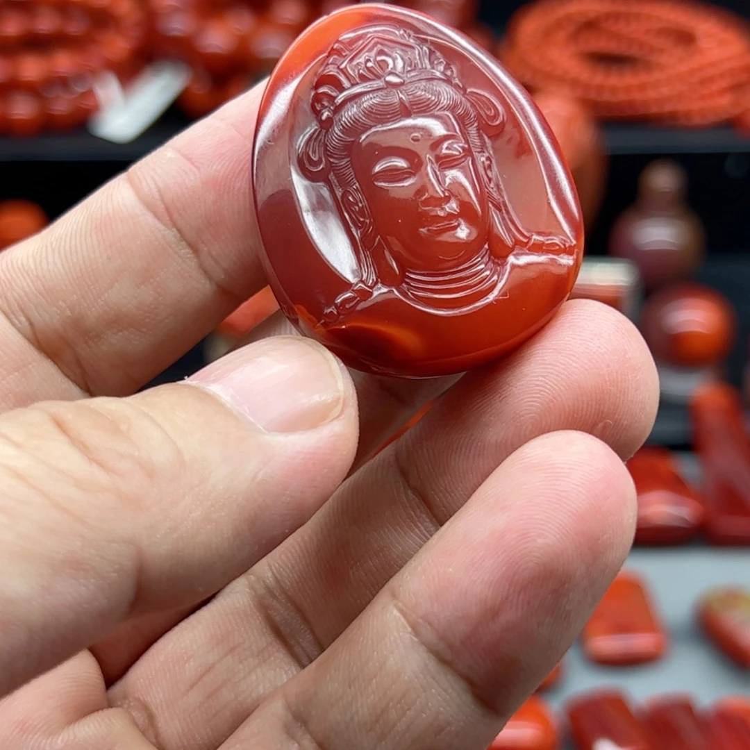 南红玛瑙吊坠未镶嵌F****d