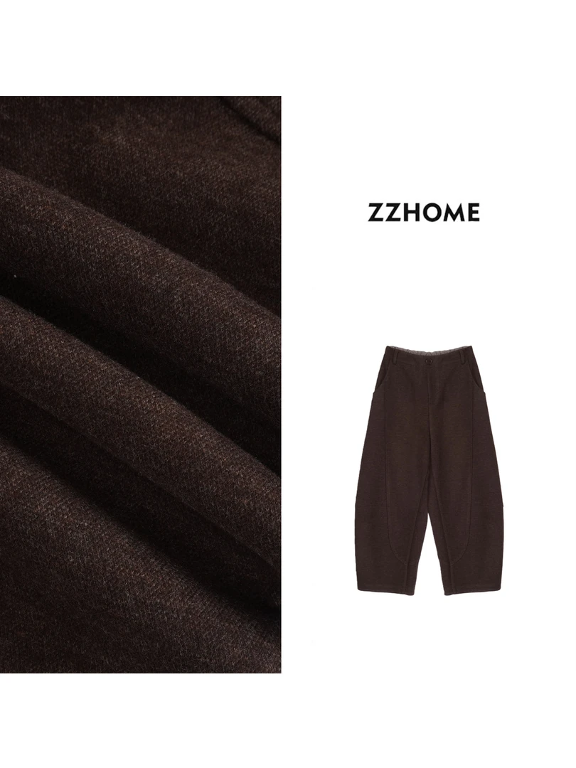 ZOZO HOME ｜可持续时髦松果棕延展高腰位9分裤q172100p