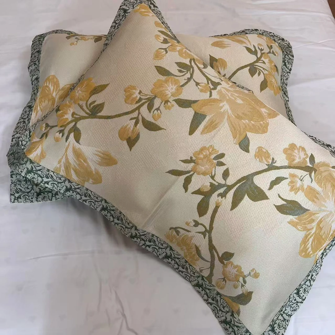 【枕巾-一株芳华】52*78一对装多层纱布通用柔软枕巾