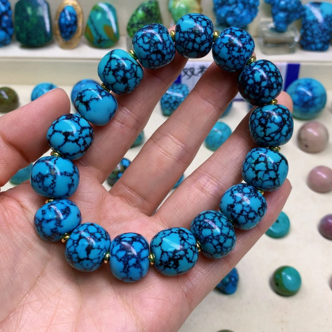 绿松石未镶嵌三彩随行