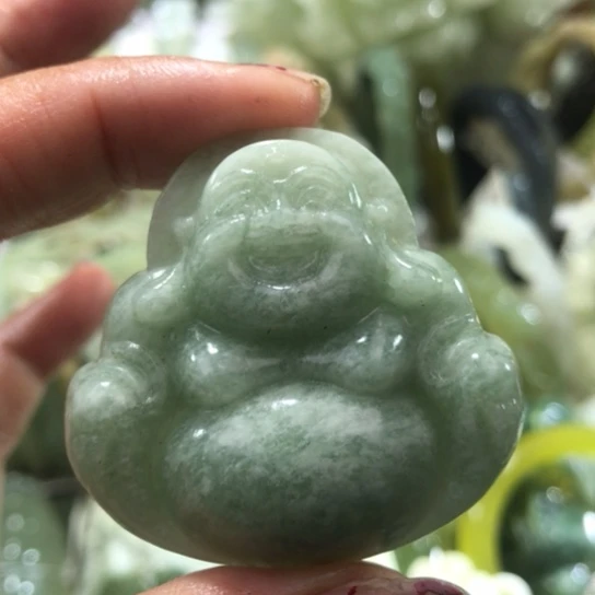 岫玉未镶嵌吊坠双面