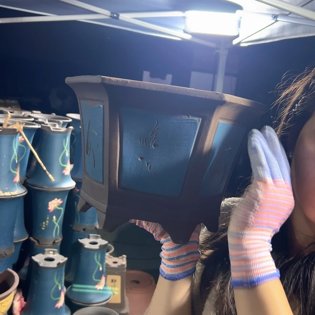 32蓝六方花盆花盆花盆花盆