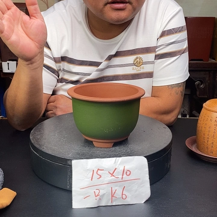 紫砂花盆货号一只KK6