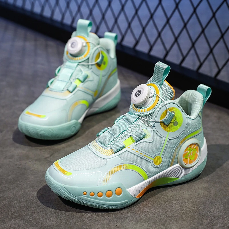 男女童2025秋季新款网红潮鞋滑旋转扣亲子篮球鞋适合中大童实战训