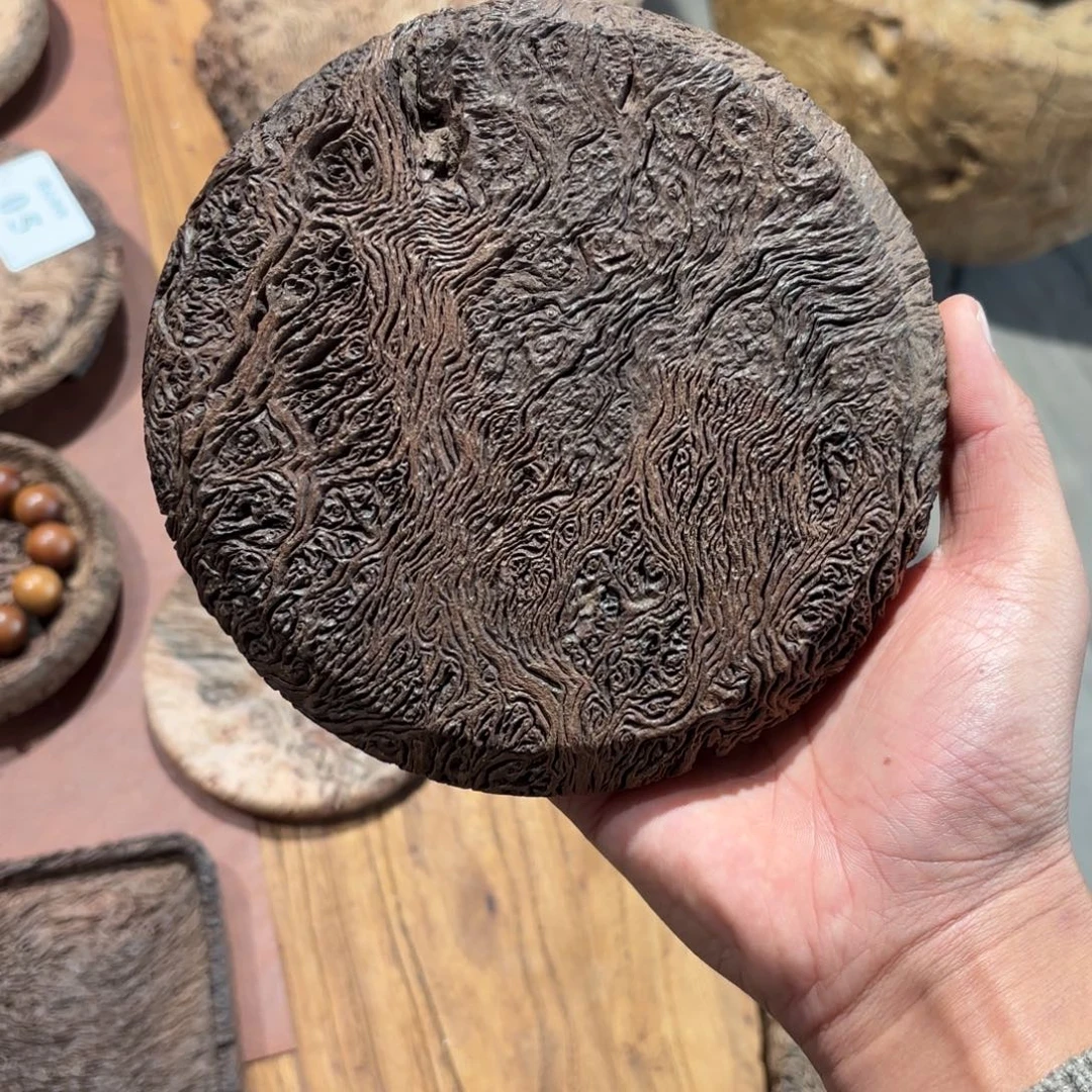 *****木铁栎木风化纹理圆盘
