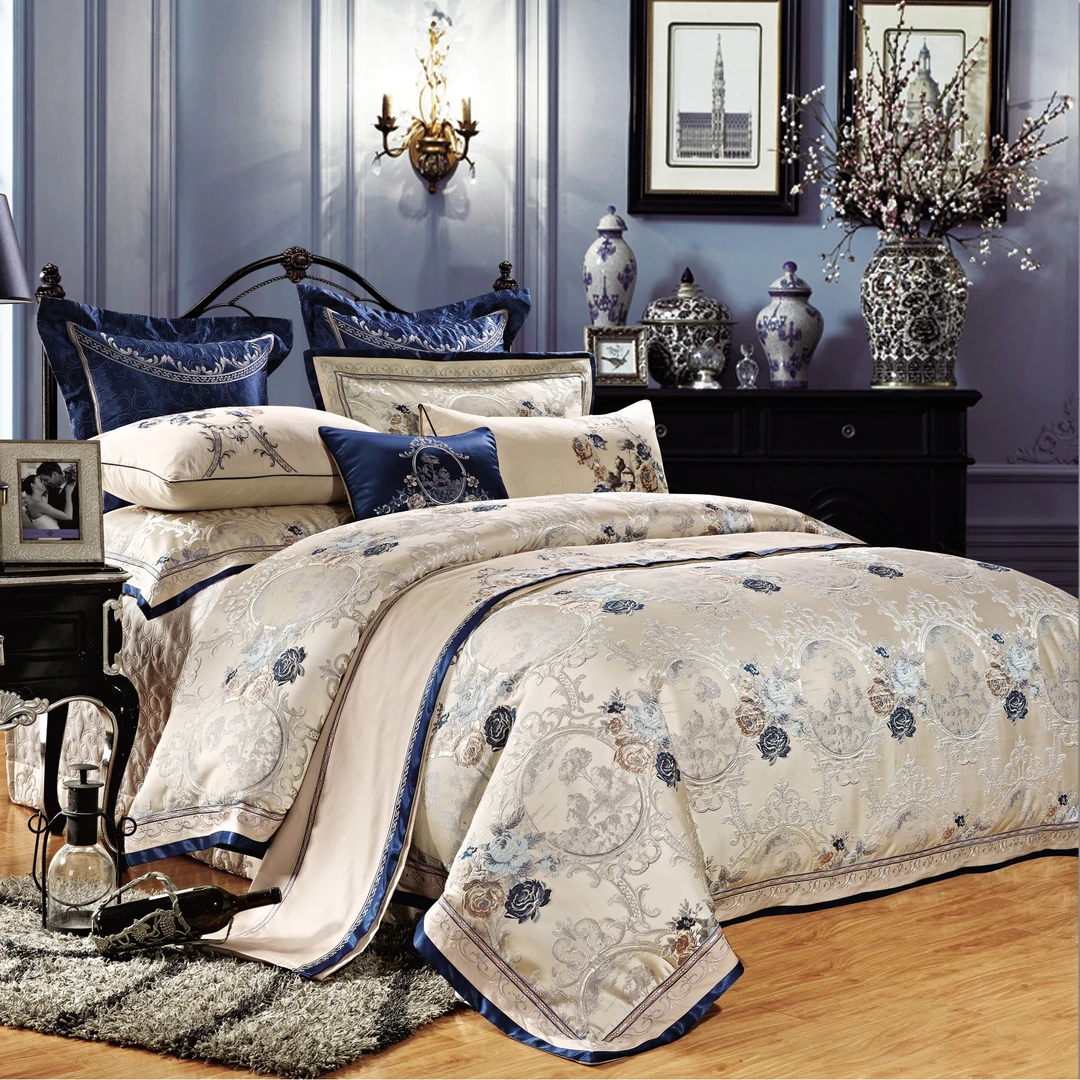 冬羚鸟-LG68-长绒棉重工高精密浮雕欧式四件套-YJ