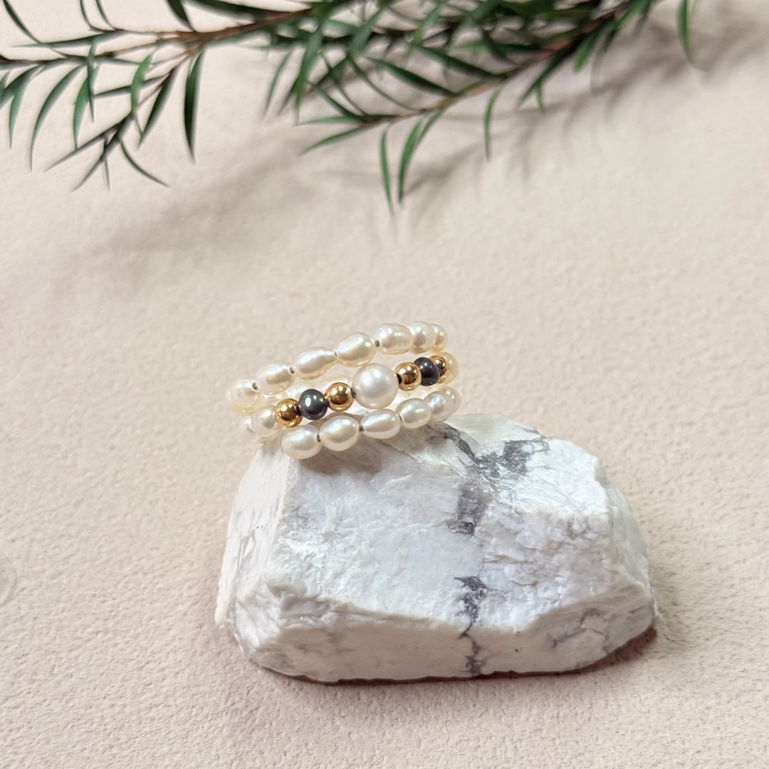 【六六中古】孤品百搭淡水珍珠开口戒指aj5250