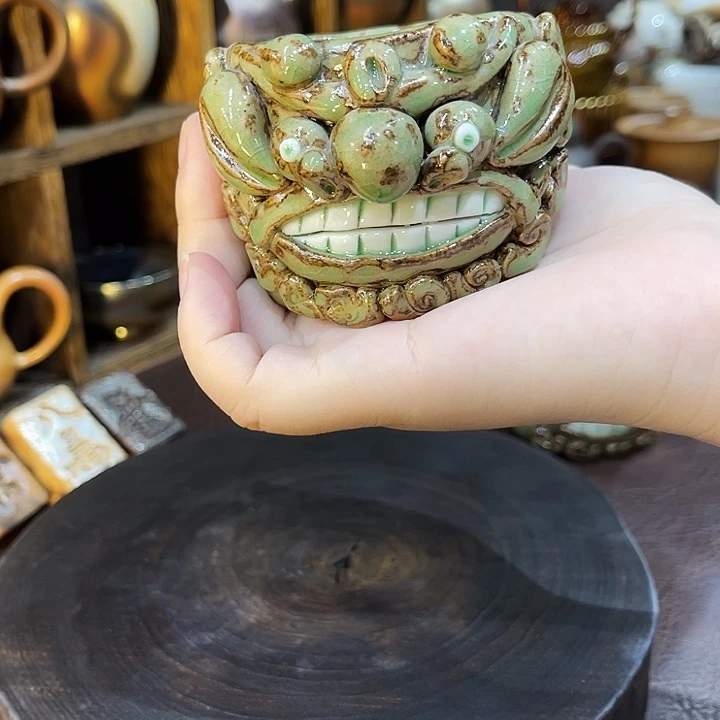 草木斋清水烧手捏手杯