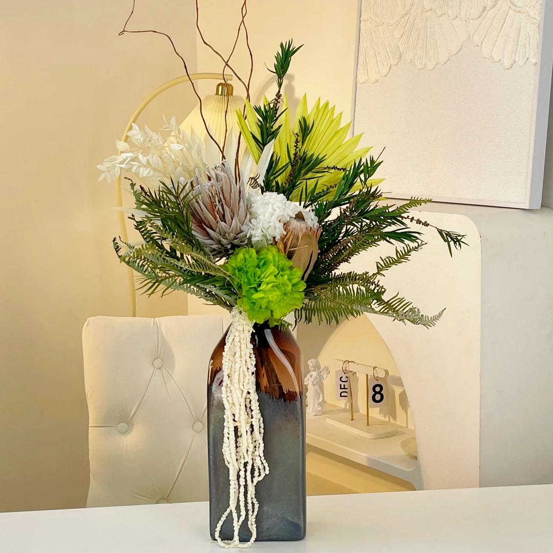 【漫暻庄园】高奢永生花玄关电视柜斗柜卧室摆件高档彩色点缀轻奢