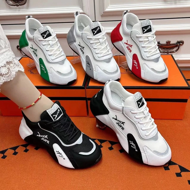 新款休闲运动情侣时尚简约舒适透气圆头百搭运动实老爹鞋9916女款