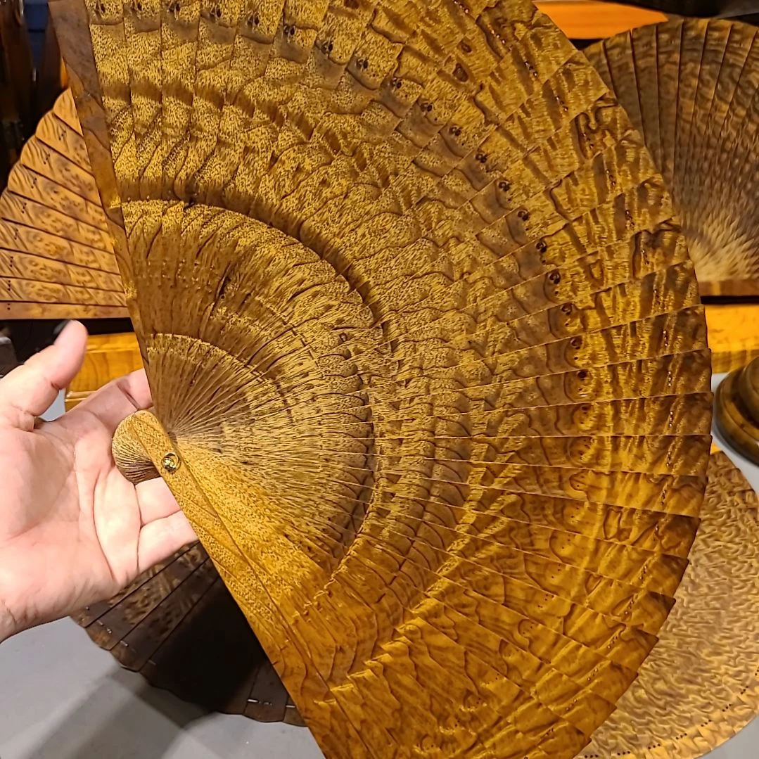 扇子25-26小叶桢楠金丝楠木苏扇老料