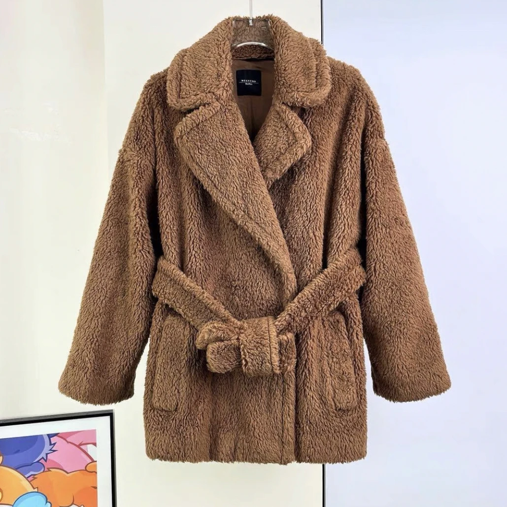 99新 MaxMara 泰迪熊短款大衣/34码/C01293
