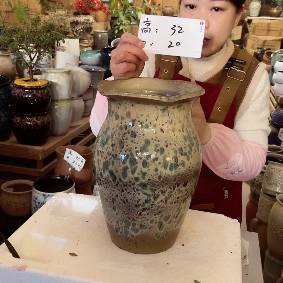 紫砂花盆高度32口径20