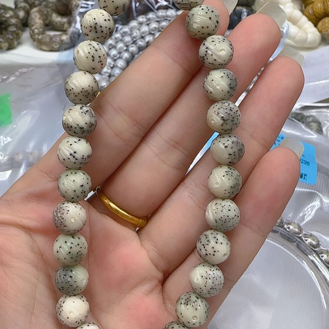 星月菩提手串124动地大留白星月菩提9圆拉丝手持